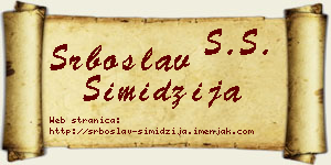 Srboslav Simidžija vizit kartica